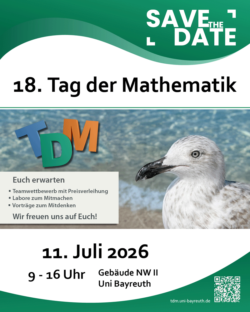 Save the Date "Tag der Mathematik 2026": 11. Juli 2026