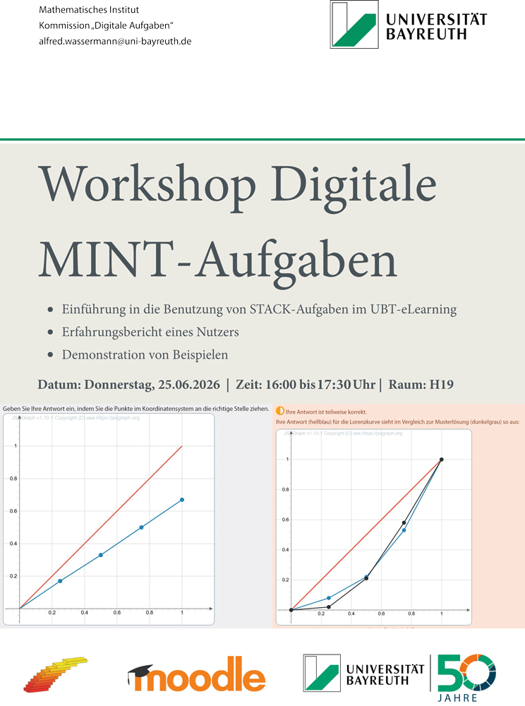 Plakat Workshop Digitale MINT-Aufgaben